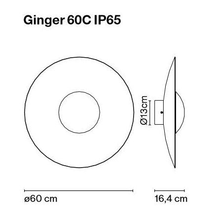 Marset - Wandleuchte Ginger 60C IP65