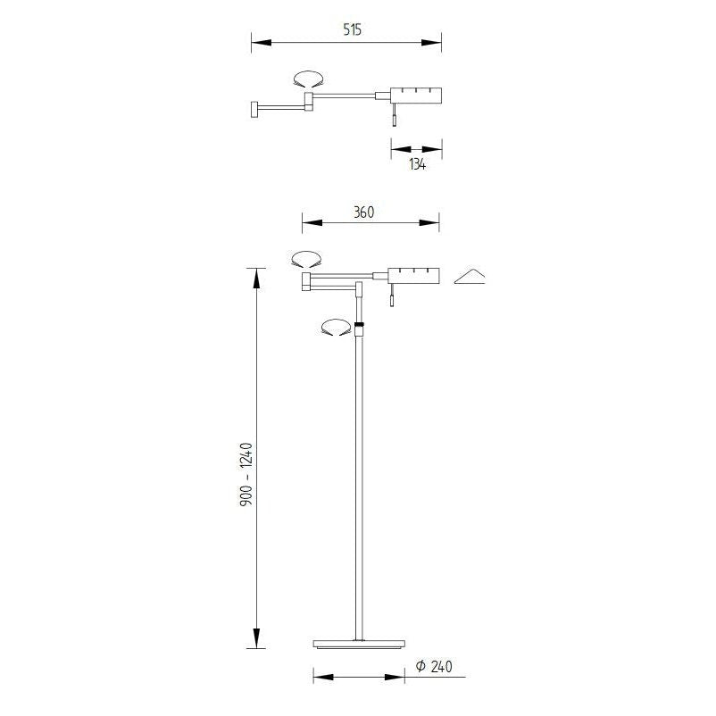 Knapstein Germany - Leseleuchte 41.949 LED mattnickel