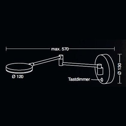 Holtkötter - Wandleuchte Plano WB schwarz LED