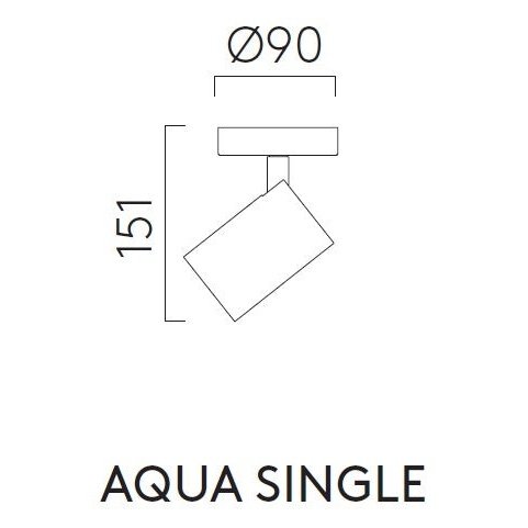 illumina - Aufbaustrahler Aqua Single chrom