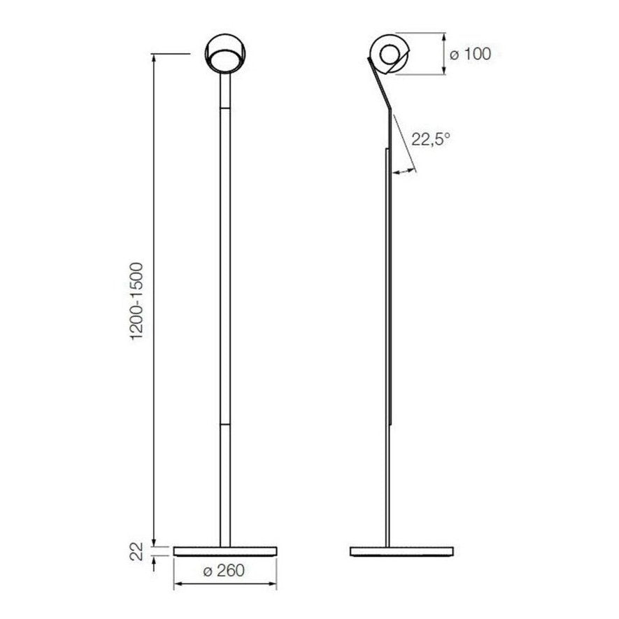 Occhio - Stehleuchte io 3d Lettura LED chrom