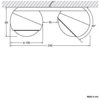 Occhio - Deckenleuchte Giro Doppio LED goldmatt-weissmatt