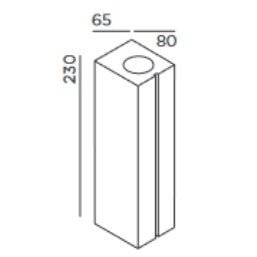 IP44 - Außenwandleuchte Cut space grey