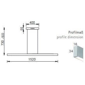 Knapstein - Pendelleuchte LINDA-152 schwarz LED