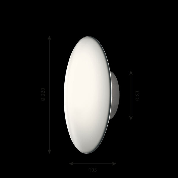 Louis Poulsen - Wand-/Deckenleuchte AJ Eklipta 450mm Gehäuse ohne Glas NOTLICHT TC-D/E 13WEVG