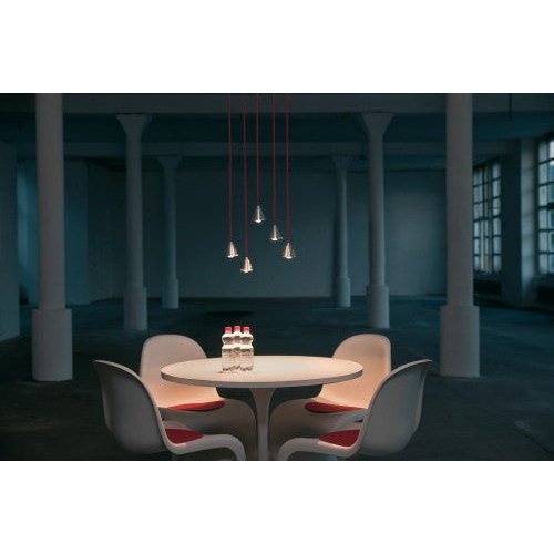 less'n'more - Pendelleuchte Athene Textil weiß