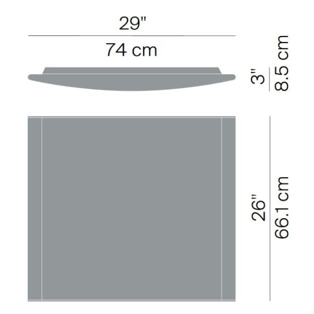 Luceplan - Wand / Deckenleuchte Strip Alu