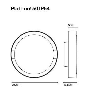 Marset - Wand-/ Deckenleuchte Plaff-on! 50 IP54