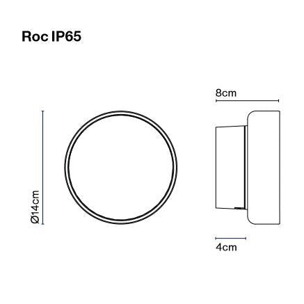 Marset - Wandleuchte Roc IP65 schwarz LED 2700K