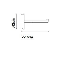 Marset -Wandhaken graphitgrau mit Anschluss für Pendelleuchte Santorini IP65