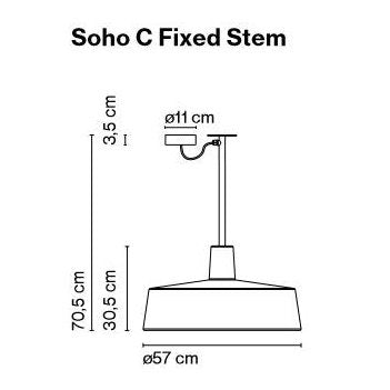 Marset - Deckenleuchte Soho C Fixed Schaft