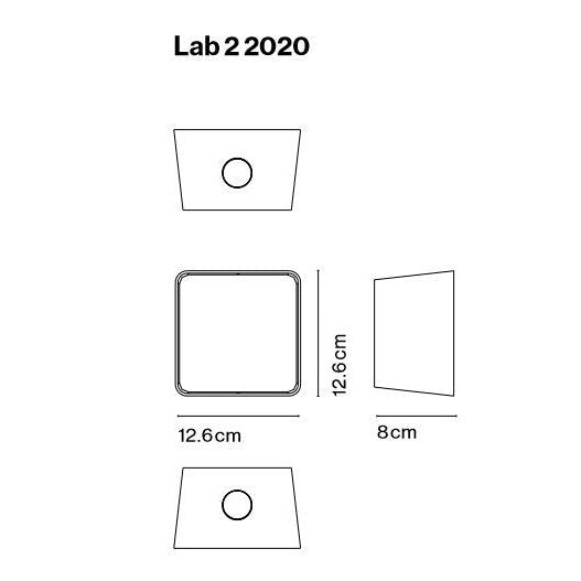 Marset - Wandleuchte Lab 2 2020 Graphitgrau Aluminium LED 8,5W 2700K