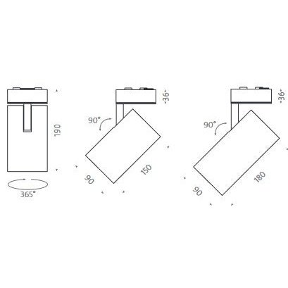 Mawa - Aufbaustrahler se-21 weiß matt RAL9016 22°