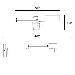 Milan - Wandleuchte Nickel