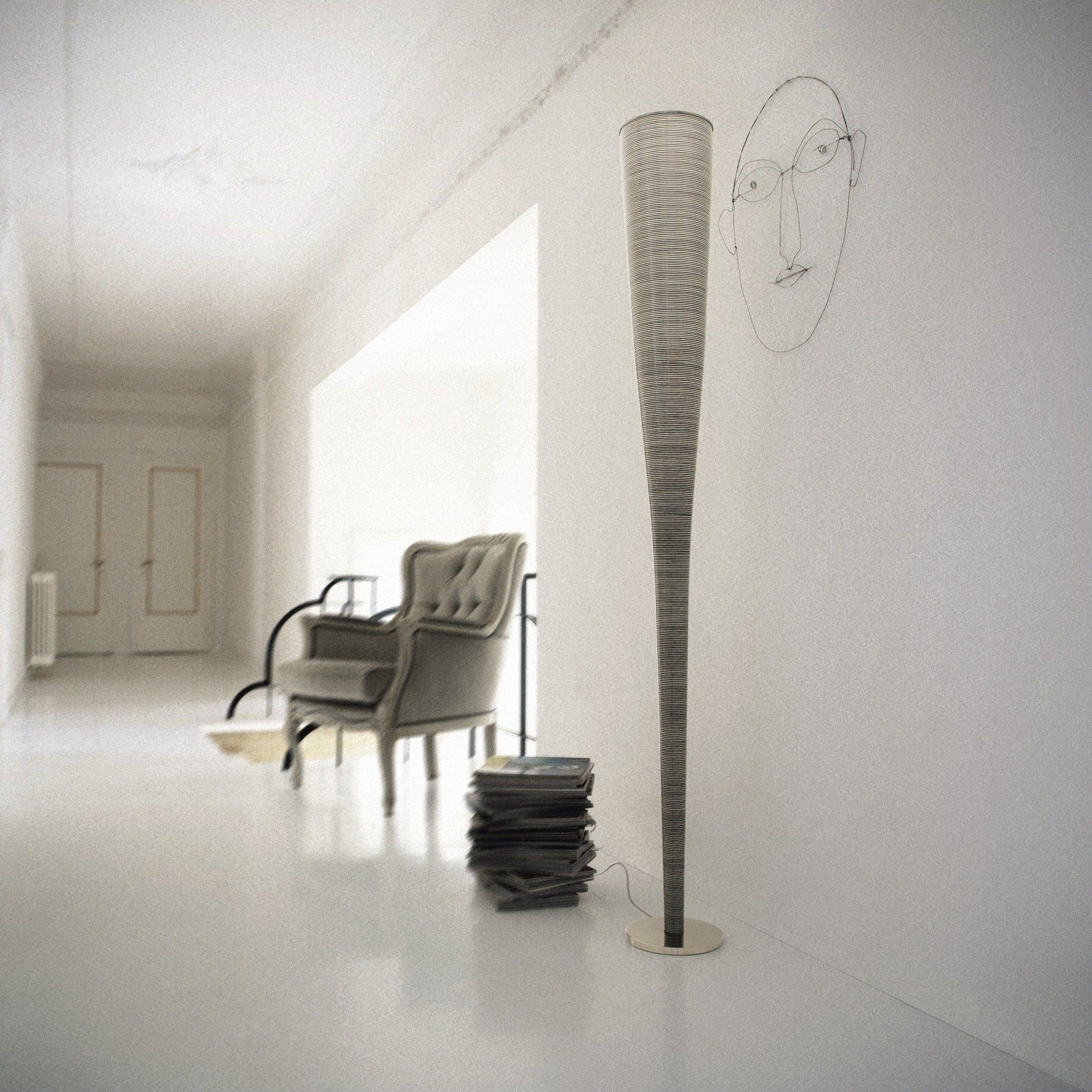 Foscarini - LED Stehleuchte Mite nero