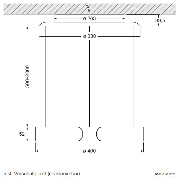 Occhio - Pendelleuchte Mito sospeso 40 var up table "Air"