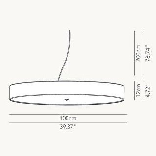 Modoluce - Pendelleuchte Discovolante 100cm Taubengrau