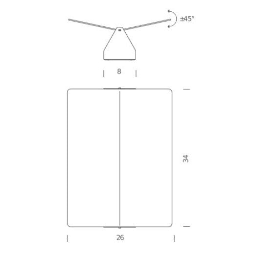 Nemo - Wandleuchte Plié natur eloxiert E14