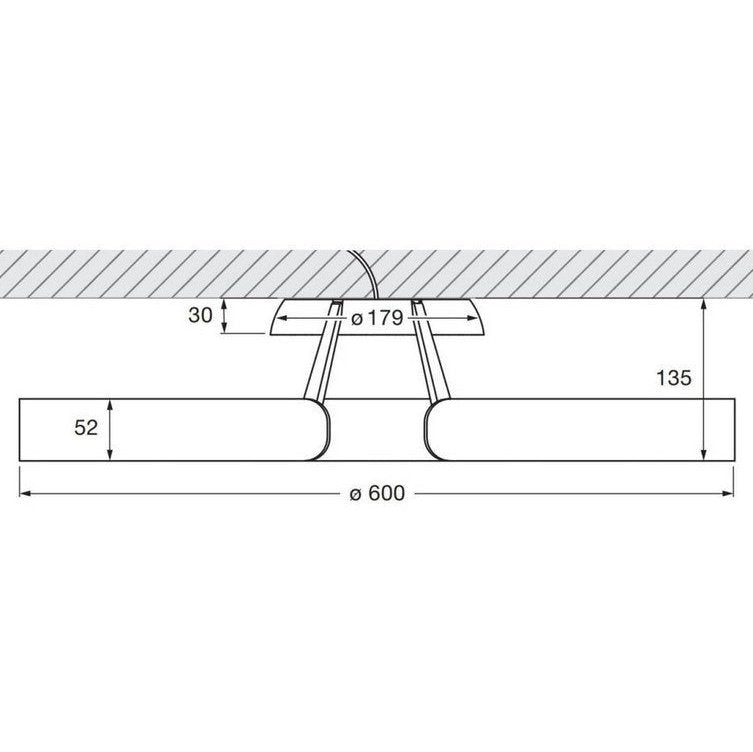 Occhio - Deckenleuchte Mito aura 60 air narrow weiß matt