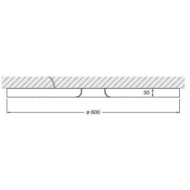 Occhio - Deckenleuchte Mito soffitto 60 up LED Phantom Dali dim. narrow