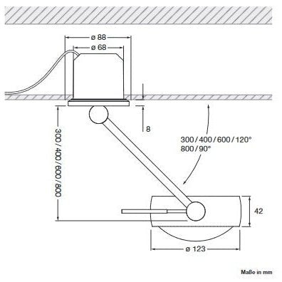 Occhio - Deckenleuchte Sento Soffitto Flat chrom glanz Ausstellungsware