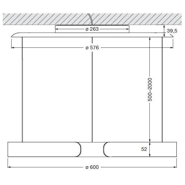 Occhio - Pendelleuchte Mito sospeso 60 var up "Air"