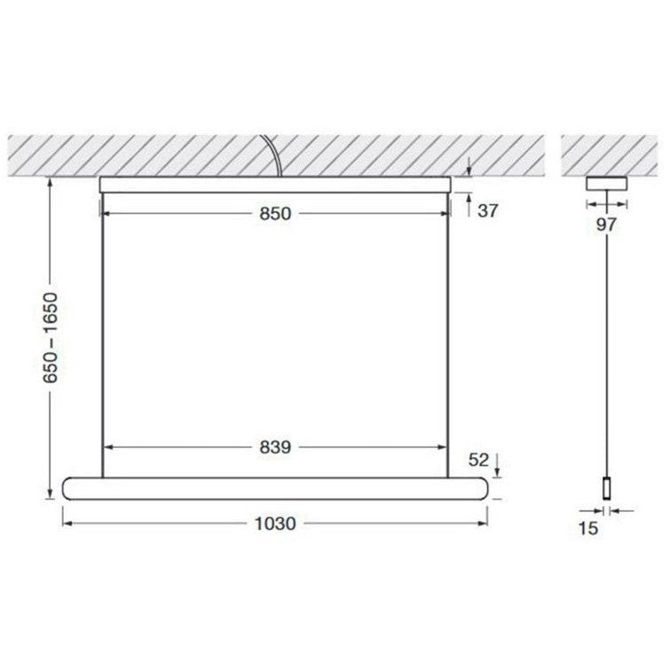 Occhio - Pendelleuchte Mito Linear volo 100 var up LED Phantom