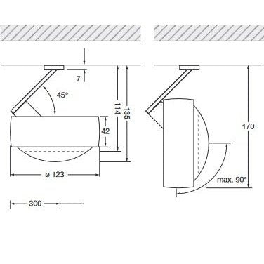 Occhio - Schienenstrahler Piu alto 3d track LED weiß matt