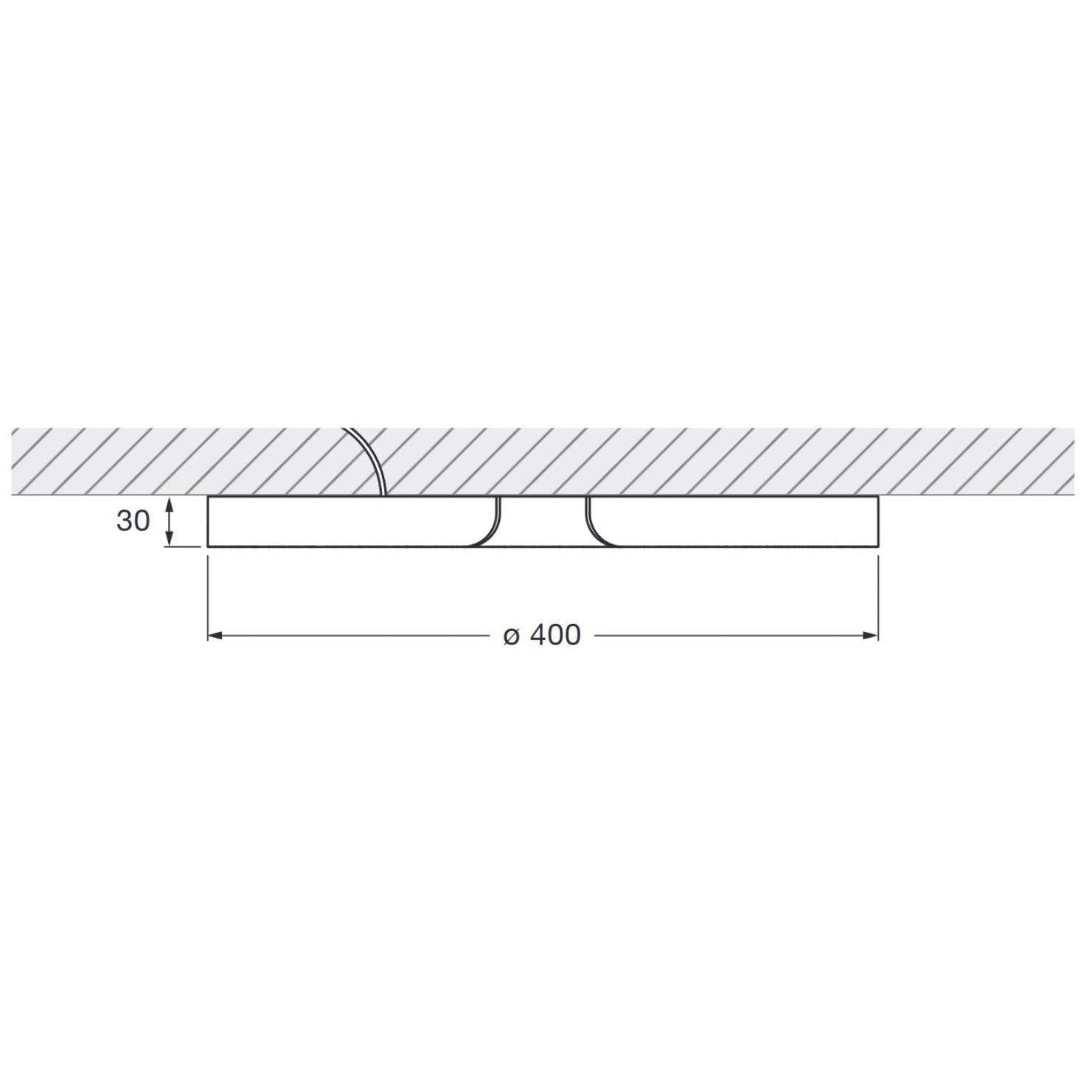 Occhio - Wand-/Deckenleuchte Mito Soffitto 40 LED up wide Schwarz Matt
