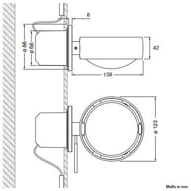 Occhio - Wandleuchte Sento verticale flat air E bronze LED