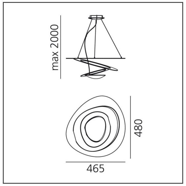 Artemide - Pendelleuchte Pirce Micro LED Gold