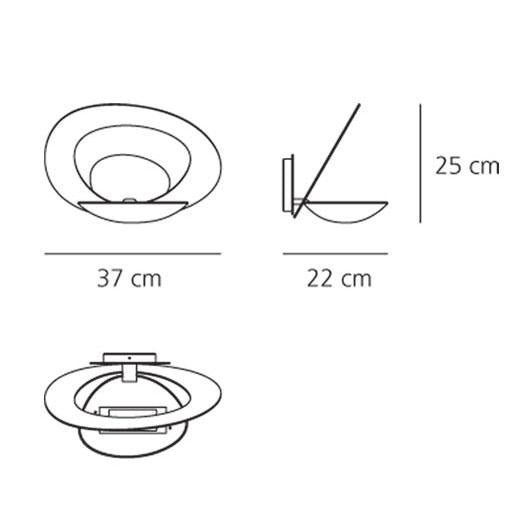 Artemide - Wandleuchte Pirce Parete Halo