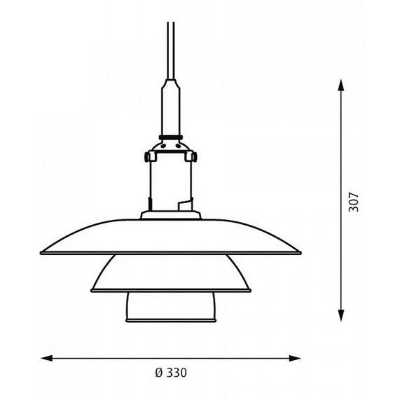 Louis Poulsen - Pendelleuchte PH 3 1/2 - 3 Hochglanzverchromt