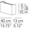 Modoluce - Wandleuchte RETTANGOLO 40x25 cm E27