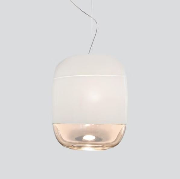 Prandina - Pendelleuchte Gong S3 elfenbein/ transparent