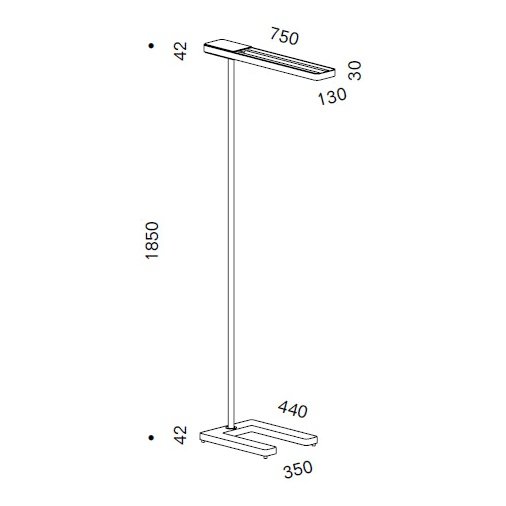 Serien Lighting - Stehleuchte Slice Chrom Ausstellungsware