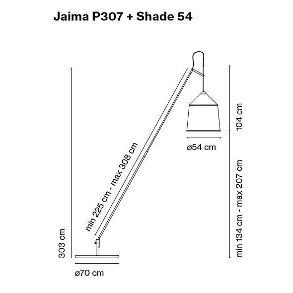 Marset - Stehleuchte Jaima P307 Schirm 71 IP 65