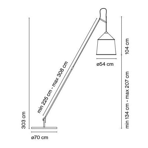 Marset - Stehleuchte Jaima P307 Schirm 54 IP 65