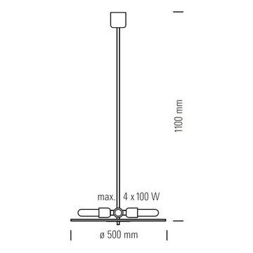 Tecnolumen - Pendelleuchte HP 28 chrom