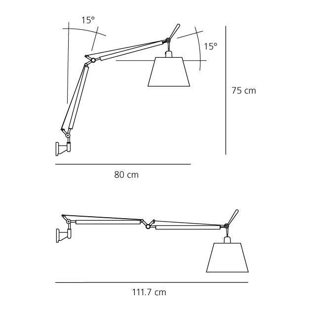 Artemide - Wandleuchte Tolomeo Basculante Parete