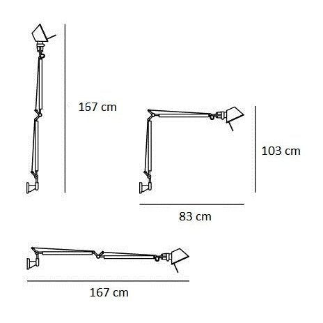 Artemide - Wandleuchte Tolomeo Braccio