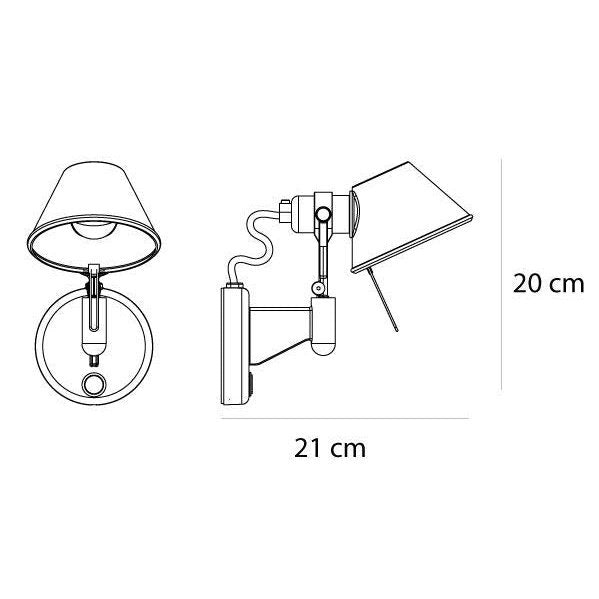 Artemide - Wandleuchte Tolomeo Micro