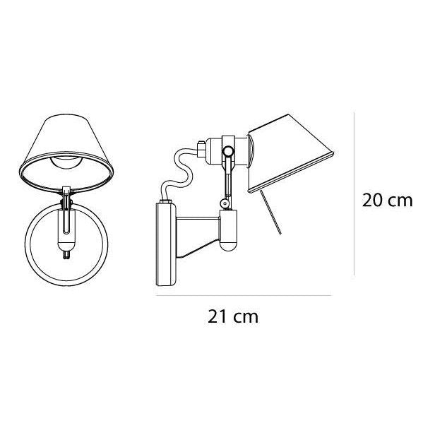 Artemide - Wandleuchte Tolomeo Micro