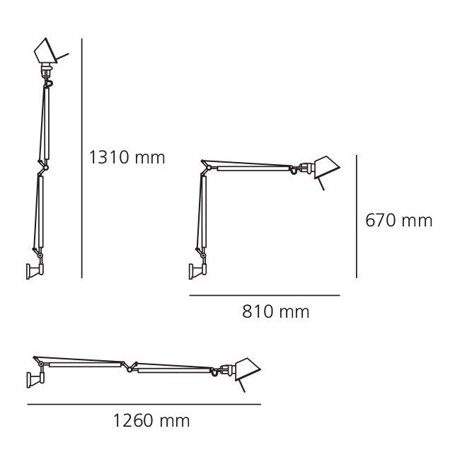 Artemide - Wandleuchte Tolomeo Parete