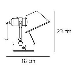 Artemide - Klemmleuchte Tolomeo Pinza Halo Aluminium