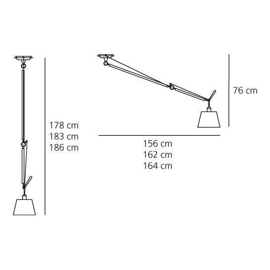 Artemide - Pendelleuchte Tolomeo sospensione Decentrata