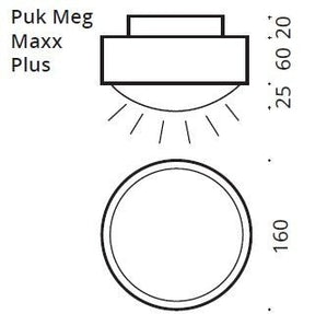 Top-Light - Decken-/Wandleuchte Puk Meg Maxx Plus