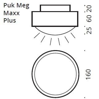 Top Light - Decken-/Wandleuchte Puk Meg Maxx Plus