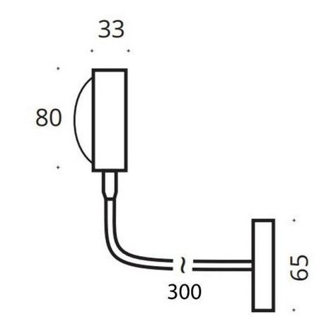 Top Light - Wandleuchte Puk Mini Flexlight LED 30 chrom