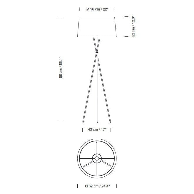 Santa&Cole - Stehleuchte Tripode G5 LED E27 12W